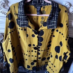 Yellow and Black Polka Dot Jacket